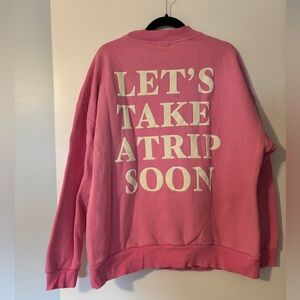 Yllw “Let’s Take A Trip Soon” Sweatshirt, Size L